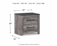 Ensemble de chambre à coucher en gros, finition gris vieilli, lit plateforme en MDF, 2 tables de nuit, commode avec miroir, suite de meubles de chambre pour la maison