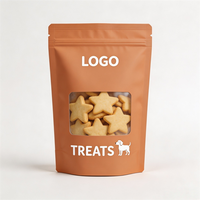 Pochette à fermeture éclair autoportante en PE de qualité alimentaire, résistante à l'humidité, avec logo personnalisé imprimé en héliogravure/sérigraphie pour emballages de friandises et de gâteries pour chiens et chats