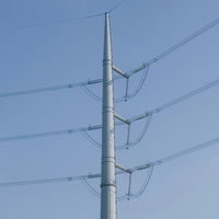 Pylône électrique en acier galvanisé à chaud, prix usine, pour lignes de transmission et de distribution, certifié ISO9001