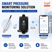Kit de Transmisor de Presión Inteligente Wi-Fi/Tuya ATEX ATECH, 4-20mA Modbus RS485 IP65 SUS304, Gateway IoT, Alarma Remota por Aplicación