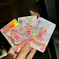 Carte de marque holographique personnalisée, étiquette de vêtement, étiquette cadeau de vente au détail, emballage cosmétique, carte décorative souvenir