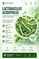 Poudre de probiotiques lyophilisée Lactobacillus Acidophilus pour boissons solides et fermentations de yaourt