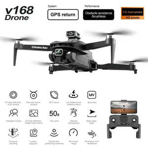 Dron Profesional V168 4K WiFi FPV con Cámara HD 8K GPS, Gran Angular, Evitación de Obstáculos, Flujo Óptico, Control Remoto para Principiantes - Product Image 6