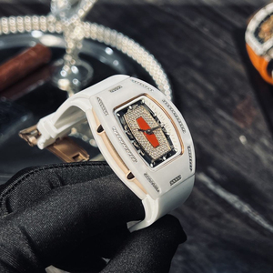 RM Luxury High Quality Ceramic Carbon Fiber Square Tonneau SkeletonAutomatic Mechanical Hollow Diver <b>Watch</b> Pointer Sapphire - Product Image 4
