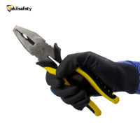 Gants de travail Yokiisafety 18G enduits de PU, sécurité au travail pour la construction, les jardins, l'entrepôt, l'industrie, gants de travail en PU pour femmes