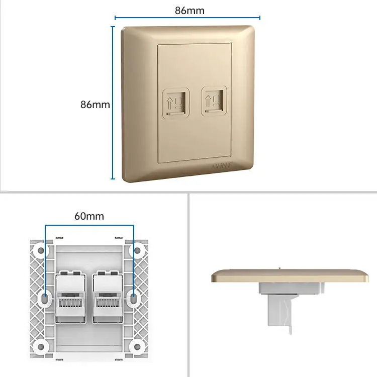 Chint Dual Interface Secure Home Wall Computer Netwerk Data Interface