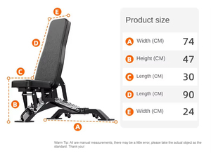 <span class=keywords><strong>Banc</strong></span> de musculation réglable et pliable, inclinable, plat et déclinable, robuste, pour la maison, la salle de sport commerciale, l'entraînement et la musculation - Product Image 2