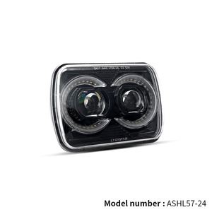 Phare LED Owl Style 5x7 7x6 avec DRL et clignotant, projecteur annulaire en C 6000K pour camion, SUV, <span class=keywords><strong>4x4</strong></span> - Product Image 2