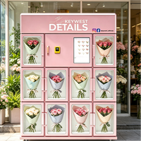Distributeur Automatique de Fleurs Réfrigéré 24h/24 avec SDK, Paiement par Carte de Crédit, Monnayeur, Refroidissement LED, Kiosque Libre-Service pour Bouquets, Idéal Centres Commerciaux et Extérieur