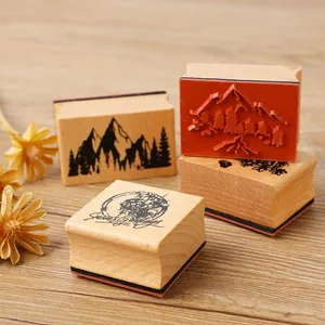 DIY Planet Blumen Handwerk Karte machen glücklich Planer Holz Stempel Set