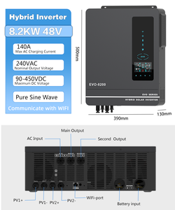 6000 watts 8000 watts 10000 watts onduleurs solaires à onde sinusoïdale modifiée pure avec mppt - Product Image 5