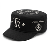 Casquette plate décontractée unisexe en coton de qualité supérieure avec motif lettres et logo brodé à la main pour toutes les saisons, fabricant OEM de marque