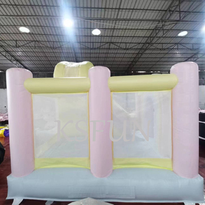 Castillo Inflable de PVC de Grado Comercial para Exteriores, con Tobogán, <span class=keywords><strong>Arco</strong></span>íris Pastel, para Niños, para Fiestas - Product Image 4