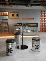 Ensemble de meubles de bar vintage rétro en baril de bière, table et tabourets pour bar à domicile, pub, café, restaurant OEM ODM