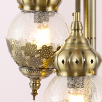 Lampe de sol fluorescente de style osman rétro traditionnel turc avec fer et verre, grande taille