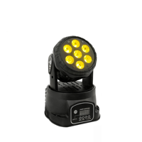 Mini Cabeza Móvil de Luz LED RGBW 4 en 1 de 7x10W, Aleación de Aluminio, Iluminación de Escenario para Discoteca, Control DMX512 para Fiestas, DJ, Conciertos y Eventos