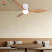 Ventilateur de plafond moderne à 3 pales silencieux décoratif Deluxe solide à commande à distance ABS à 6 vitesses à intensité variable de 42 pouces avec lumière LED