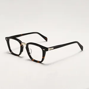 Benyi New China Wholesale Eyeglasses Frame Optical Men Retro Italy Luxury Unisex Optical Frame Eyeglasses