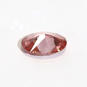 1 Carat Fancy Red Oval Cut Loose Diamonds IGI Certificated D Color Lab Created