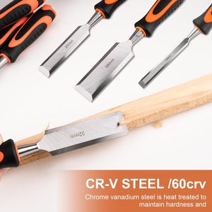 Ensemble de 10 ciseaux à <span class=keywords><strong>bois</strong></span>, 6 ciseaux à <span class=keywords><strong>bois</strong></span> de qualité supérieure, manche en PVC, guide d'affûtage, <span class=keywords><strong>pierre</strong></span> à <span class=keywords><strong>aiguiser</strong></span>, kit d'outils de sculpture, bricolage - Product Image 5