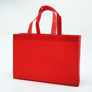 Huadefeng Color puro moda reutilizable ecológico plegable no tejido <span class=keywords><strong>bolsa</strong></span> de compras embalaje de regalo serigrafía Logo impresión carta - Product Image 2