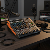 Consola Mezcladora de Audio Digital USB de 8 Canales, Profesional, con Tarjeta de Sonido Integrada, 256 Efectos de Reverberación, Alimentación Phantom de 48V para Escenario y Video