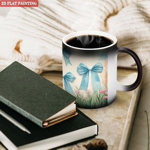 Tasse Magique Simple Life Style 11oz en Céramique Noire Givrée Thermosensible à Changement de Couleur pour Café - Product Image 3
