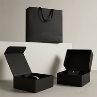 Caja de Regalo Magnética Personalizada al por Mayor con Logotipo, Ecológica, Reciclable, con Asa, de Cartón Rígido Gris, para Calcetines, Estilo Moderno