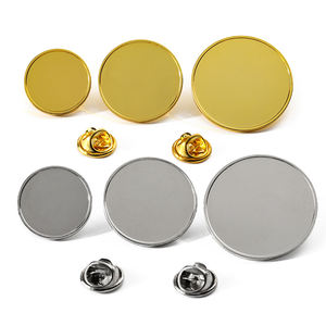 In magazzino 0.78 "0.98" 1.18 "distintivo a sublimazione vuoto rotondo oro argento spilla distintivi Design proprio Logo incisione spille vuote - Product Image 2
