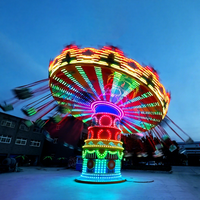 Manèges de fête foraine : Chaise volante forestière rotative pour parc d'attractions, jeu pour enfants, en fibre de verre et acier, usage commercial