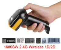 Escáner de Código de Barras Inalámbrico Portátil 2.4G 1680SW, Lector de Códigos QR PDF417 1D/2D para Android Windows, Disponible en Stock