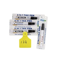 Stylo de marquage d'étiquette d'oreille en plastique noir avec encre spéciale Garantie 1 an longue durée et ne se décolore pas