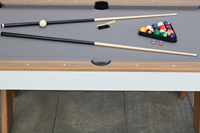Table de billard multifonctionnelle en ardoise de 7 pieds, 3 en 1, table de billard, table de tennis de table, table à manger avec poche en cuir, directement de l'usine