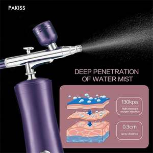 Pulvérisateur facial ionique nano rechargeable en acier inoxydable Pakiss, compresseur d'airbrush professionnel silencieux, oxygène portable pour voiture - Product Image 4