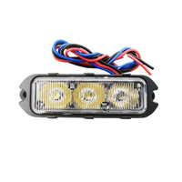 Feux de signalisation d'urgence à 3 LED DC12V, montage en surface sur grille de véhicule, feux stroboscopiques d'avertissement pour ambulance, feux clignotants pour voiture et camion