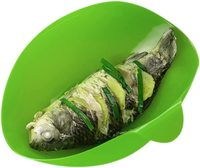Bol à poisson en Silicone à la vapeur, cuiseur à vapeur de légumes de poche pliable en Silicone pour micro-ondes
