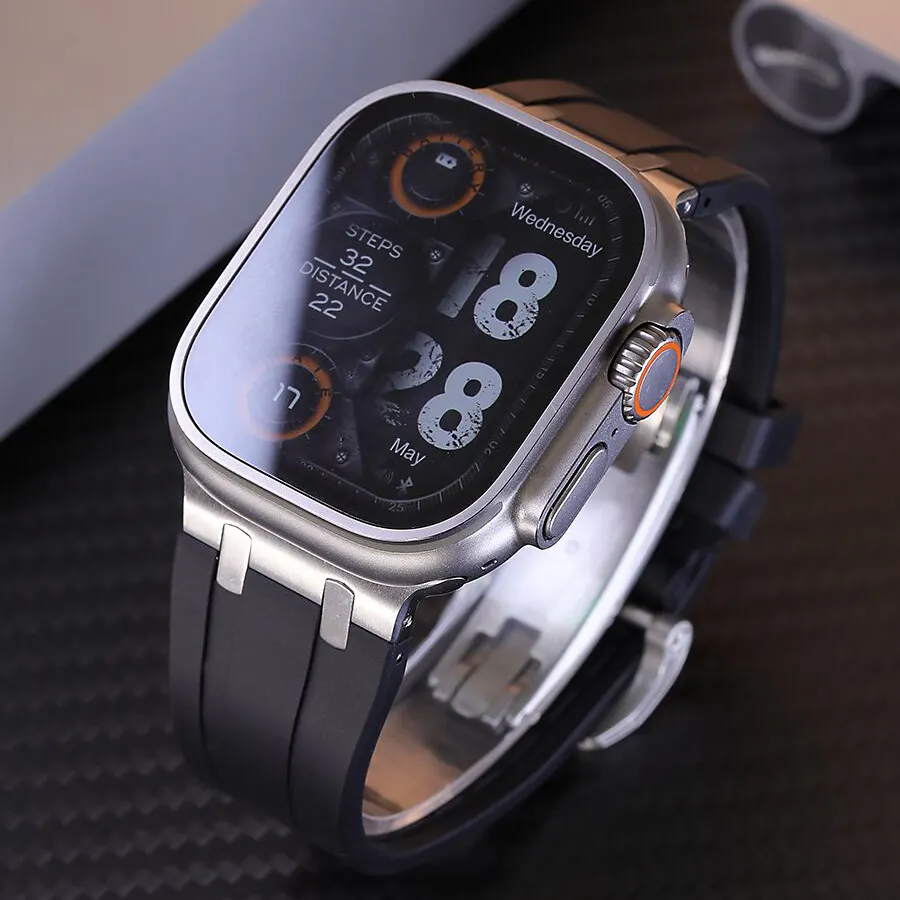 Nieuwe Siliconen Band Voor Apple Ultra 2 49Mm, Siliconen Horlogeband Voor Iwatch Band 41 40 44 45