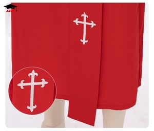 Robe <span class=keywords><strong>de</strong></span> chœur romaine mate disponible en 3 couleurs, <span class=keywords><strong>soutane</strong></span> simple boutonnage pour adulte, en promotion - Product Image 5