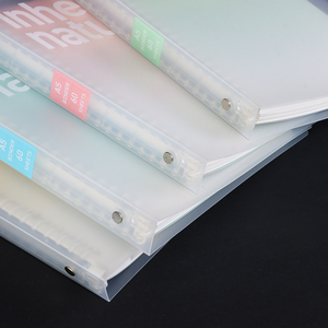Carpeta de hojas sueltas personalizable del fabricante, cuaderno de diseño sencillo <span class=keywords><strong>con</strong></span> logotipo, tamaño de carta de tapa dura PP para oficina en casa y negocios - Product Image 1