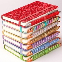 Carnet A6 personnalisé avec logo, couverture créative en PU, sangle scintillante, journal exquis pour étudiant