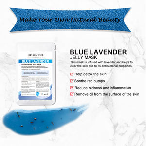Kounishブルーラベンダーゼリーマスク | 落ち着いたストレス & 緊張した肌 | 10分で緊張を和らげます - Product Image 2
