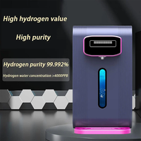 Distributeur d'eau hydrogénée de bureau intelligent haut de gamme en acier inoxydable, 4000 PPB, machine à eau riche en hydrogène à 99,99 % pour