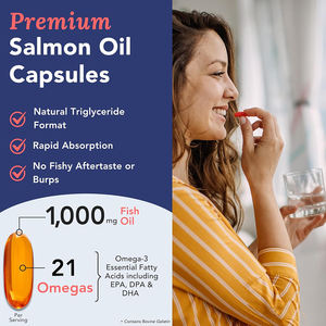 Cápsulas blandas de alta calidad con aceite de salmón y ácidos grasos omega-3, 6 y 9 para el apoyo de la salud de la piel, el cabello, las articulaciones y los huesos. - Product Image 3