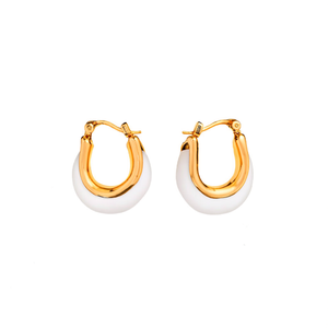 ต่างหูแบบห่วงชุบทอง E250-E190-0699B ทำจากโลหะผสมสังกะสี - Product Image 2