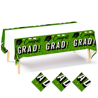 Thème de remise des diplômes imprimé carré PLA nappe décor maison fête événements couverture de Table nappe étanche et résistant à l'huile