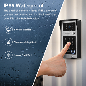Xinsilu 7 inch an ninh căn hộ biệt thự video intecom cửa điện thoại với 7 inch IPS màn hình hỗ trợ kiểm soát truy cập thẻ IC mở khóa - Product Image 5
