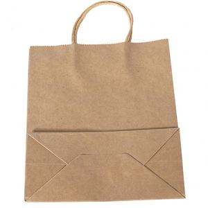 Bolsa de Papel Kraft Marrón Personalizada con Asa, Bolsa Ecológica para Entrega de Alimentos, Bolsa para Llevar Comida de Restaurante - Product Image 4