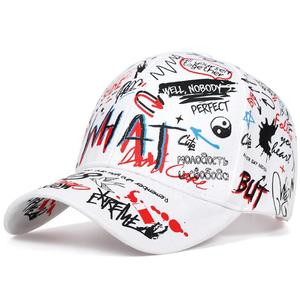 2024031903 qué pero perfecto bien nadie graffiti gorra de béisbol algodón - Product Image 2