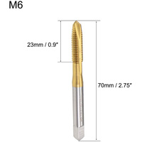 DZ HSS filetage robinet 3 cannelures tige extrémité carrée spirale Point prise pour acier inoxydable aluminium cuivre taraudage pour Die Application