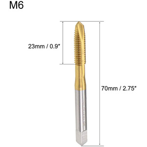DZ HSS filetage robinet 3 cannelures tige extrémité carrée spirale Point prise pour acier inoxydable <span class=keywords><strong>aluminium</strong></span> cuivre taraudage pour Die Application - Product Image 3
